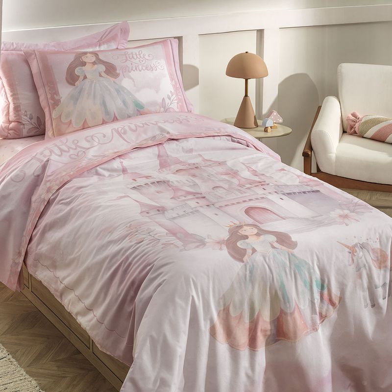 Jogo-de-Cama-Infantil-Solteiro-200-Fios-100--Algodao-Princesinha